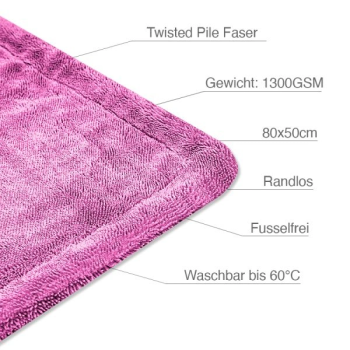 Liquid Elements - Black Hole XL Premium - Trockentuch 1300GSM 80x50cm Colored Edition Pink